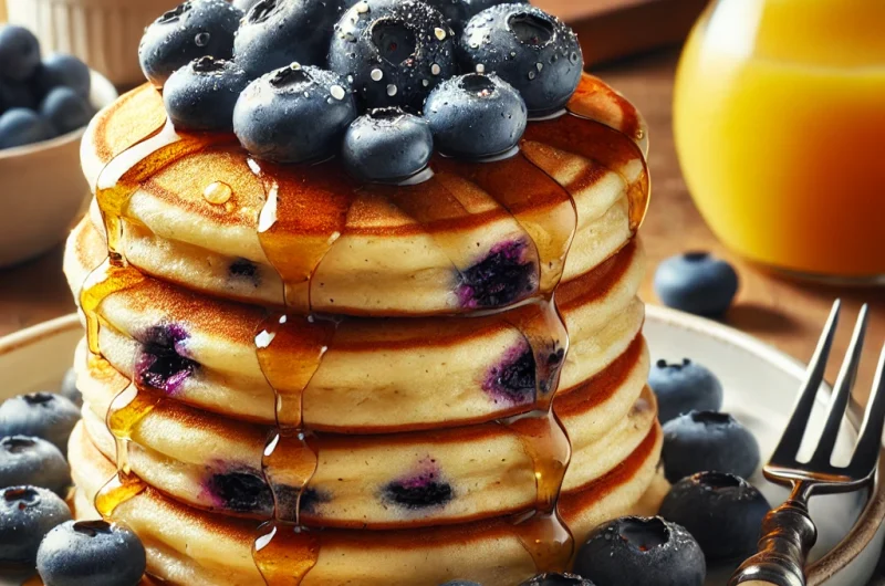 Air Fryer Blueberry Pancakes