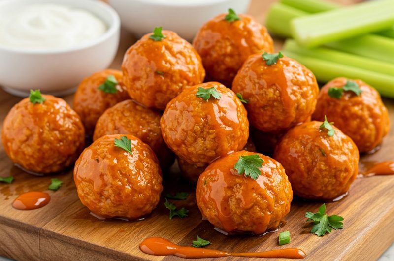 Air Fryer Buffalo Chicken Meatballs