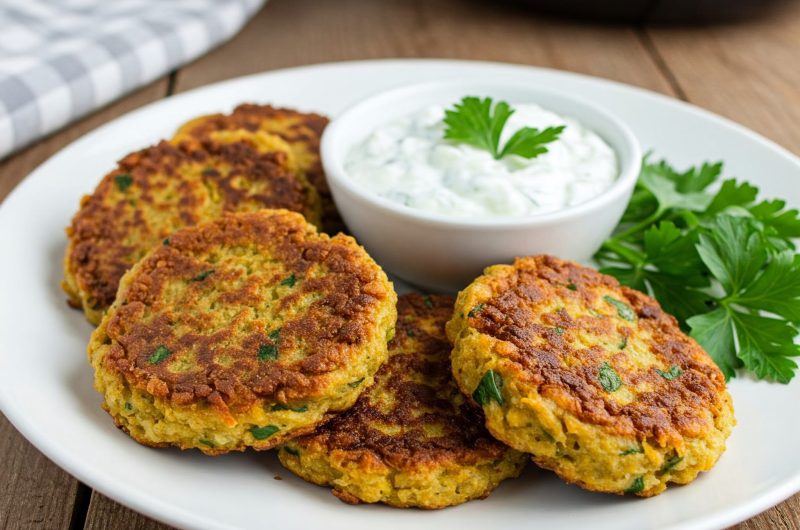 Air Fryer Crispy Chickpea Fritters