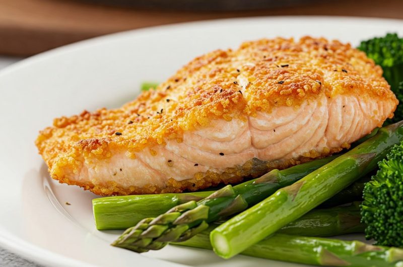 Air Fryer Salmon with Asparagus
