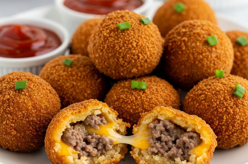 Air Fryer Cheeseburger Bites