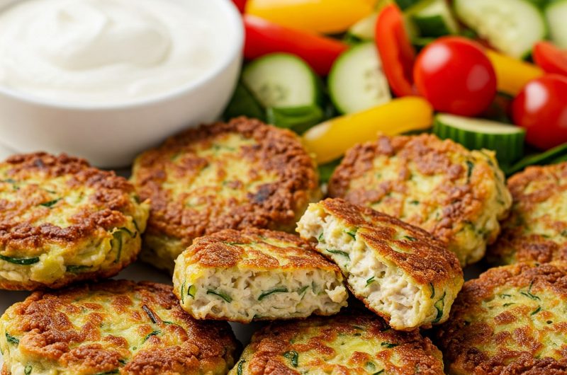 Air Fryer Chicken Zucchini Fritters