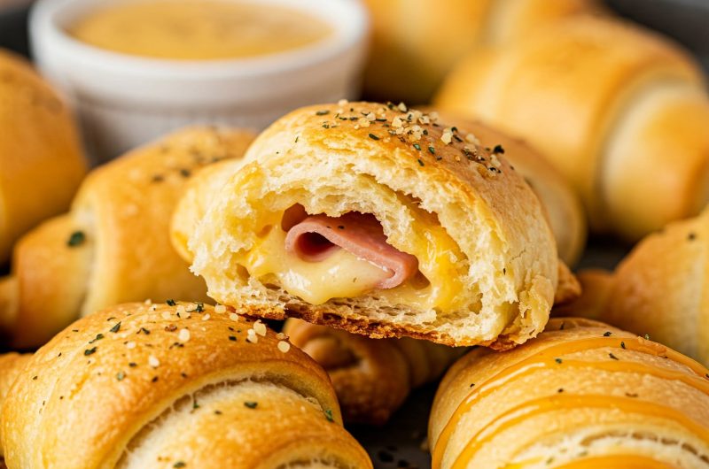 Air Fryer Ham & Cheese Crescent Bites