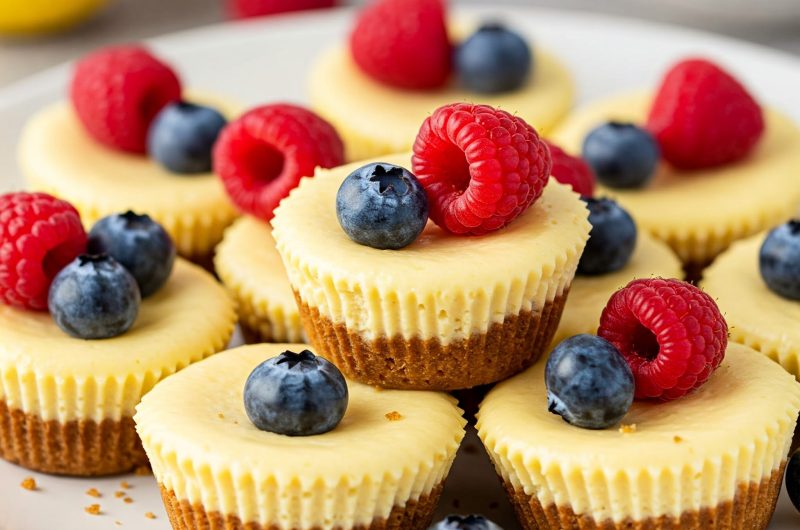Air Fryer Lemon Berry Cheesecake Bites