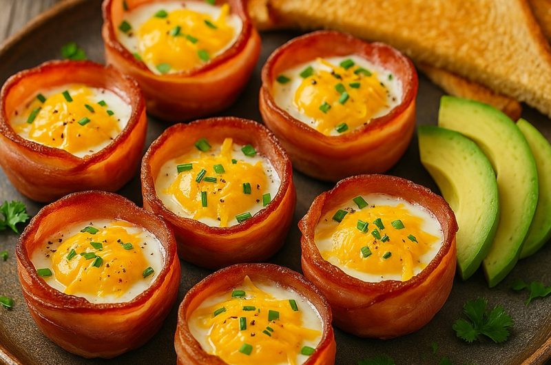 Air Fryer Turkey Bacon & Egg Breakfast Cups