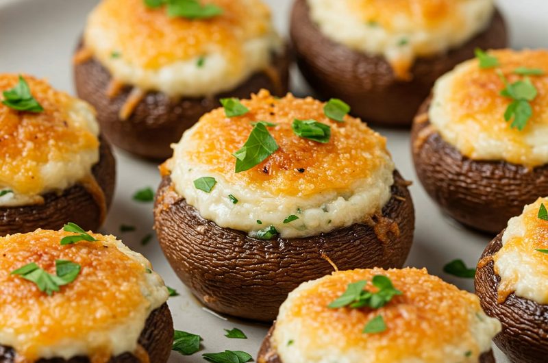 Air Fryer Cheese-Stuffed Mushrooms