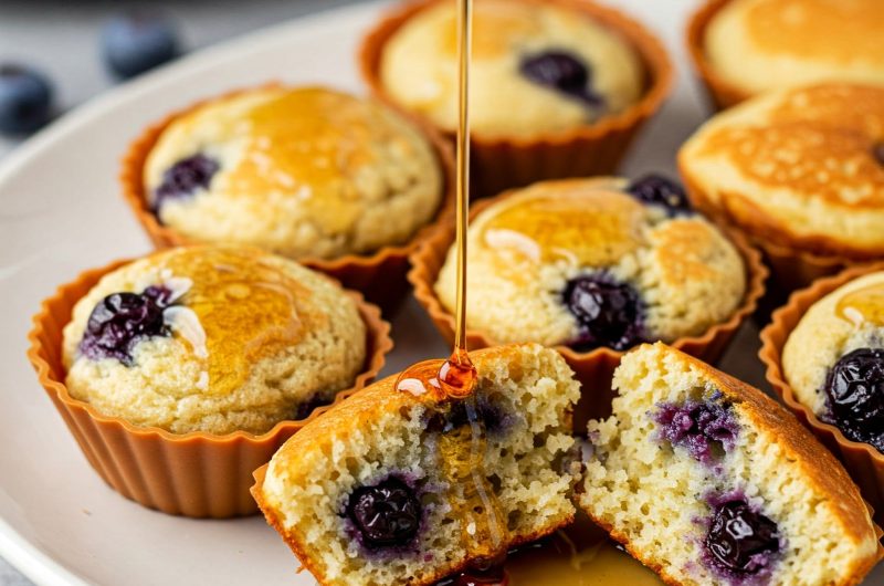 Air Fryer Blueberry Pancake Bites